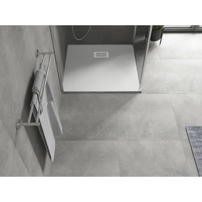Mexen Hugo square shower tray SMC 80 x 80 cm, white, white cover - 42108080-W