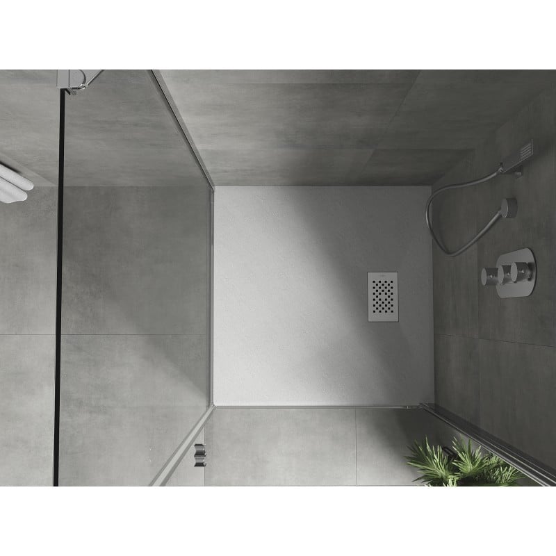 Mexen Hugo SMC Square Shower Tray 80 x 80 cm, White, White Cover - 42108080-W