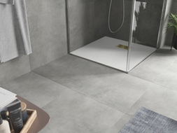 Mexen Hugo square SMC shower tray 70 x 70 cm, white, gold cover - 42107070-G