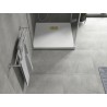 Mexen Hugo square shower tray SMC 90 x 90 cm, white, gold cover - 42109090-G