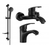 Mexen Fabia DF05 bathtub set, Black - 746503DF05-70