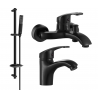 Mexen Fabia DB72 bath set, black - 746503DB72-70
