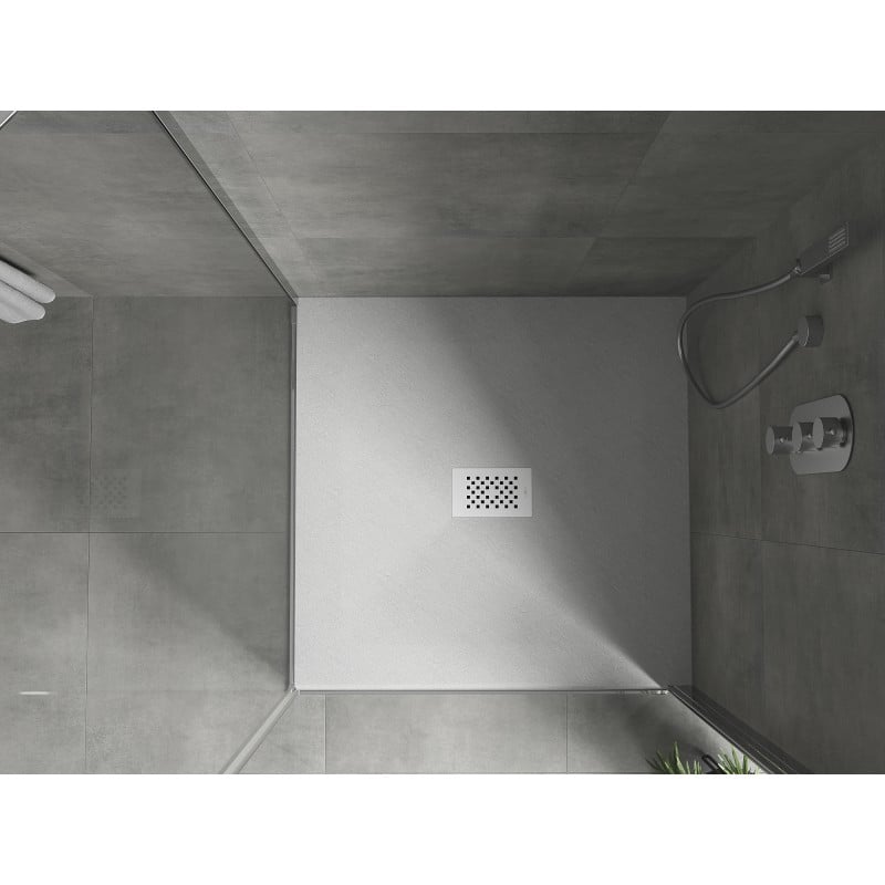 Mexen Hugo square shower tray SMC 100 x 100 cm, white, white cover - 42101010-W