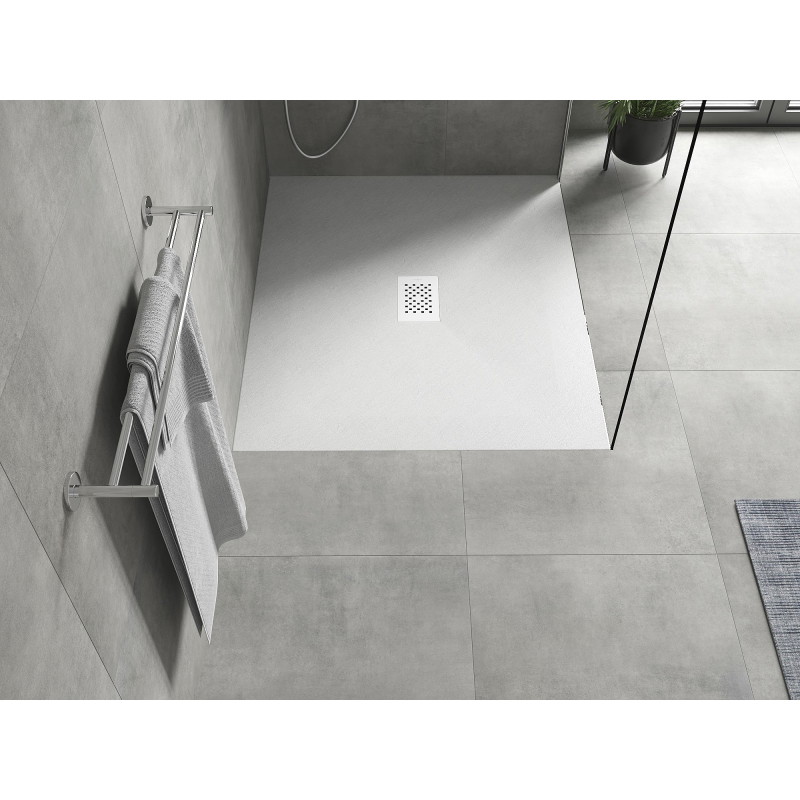 Mexen Hugo rectangular SMC shower tray 110 x 100 cm, white, white cover - 42101011-W