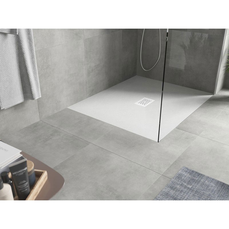 Mexen Hugo rectangular shower tray SMC 120 x 100 cm, white, white cover - 42101012-W