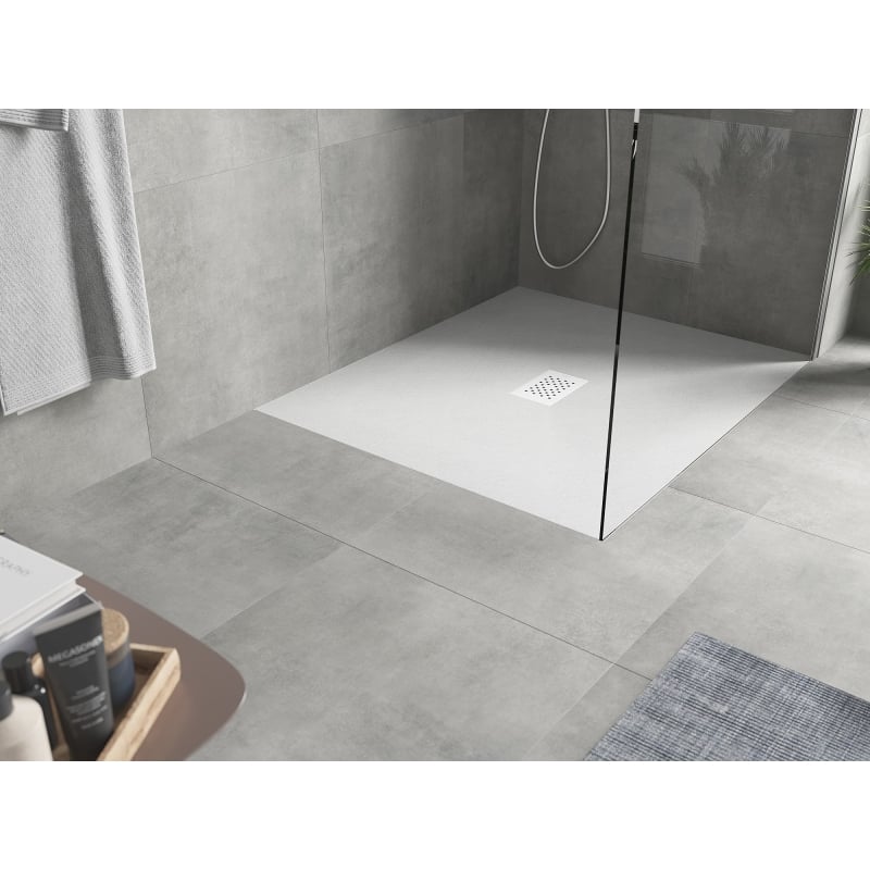 Mexen Hugo rectangular SMC shower tray 120 x 100 cm, white, white cover - 42101012-W
