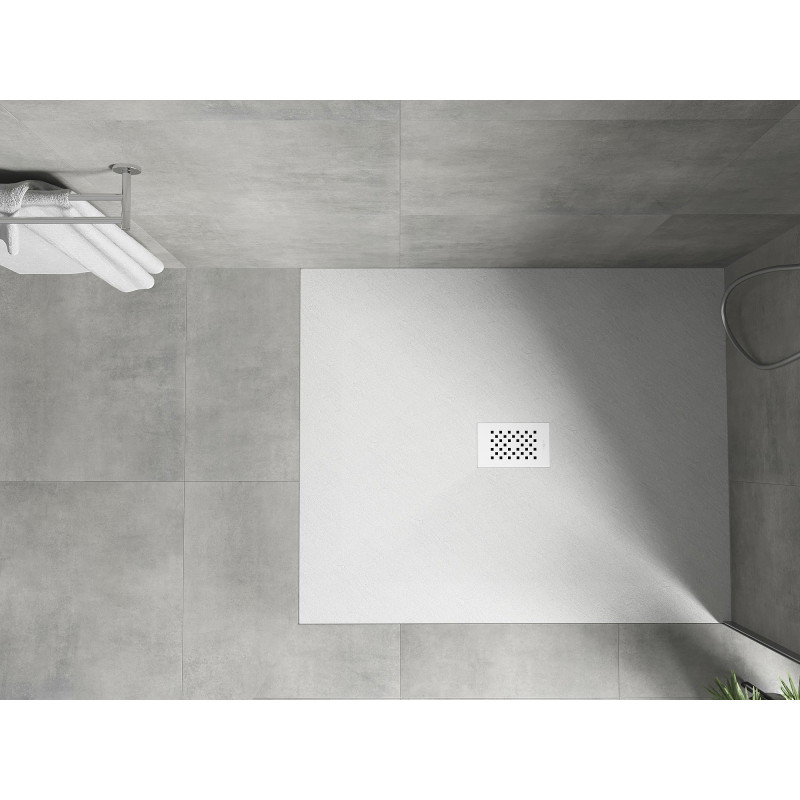 Mexen Hugo rectangular SMC shower tray 120 x 100 cm, white, white cover - 42101012-W
