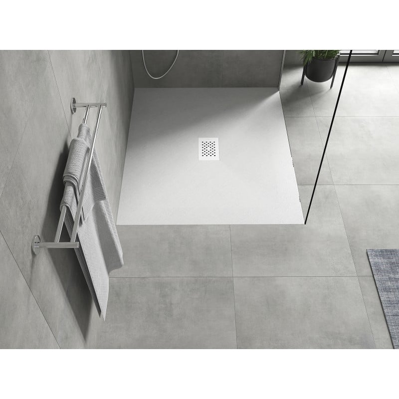Mexen Hugo rectangular shower tray SMC 140 x 100 cm, white, white cover - 42101014-W