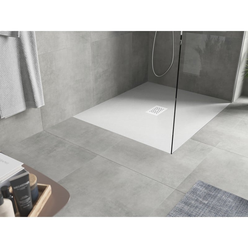 Mexen Hugo rectangular shower tray SMC 140 x 100 cm, white, white cover - 42101014-W