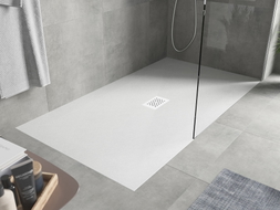 Mexen Hugo rectangular SMC shower tray 160 x 100 cm, white, white cover - 42101016-W