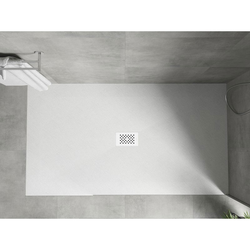 Mexen Hugo rectangular shower tray SMC 160 x 100 cm, white, white cover - 42101016-W