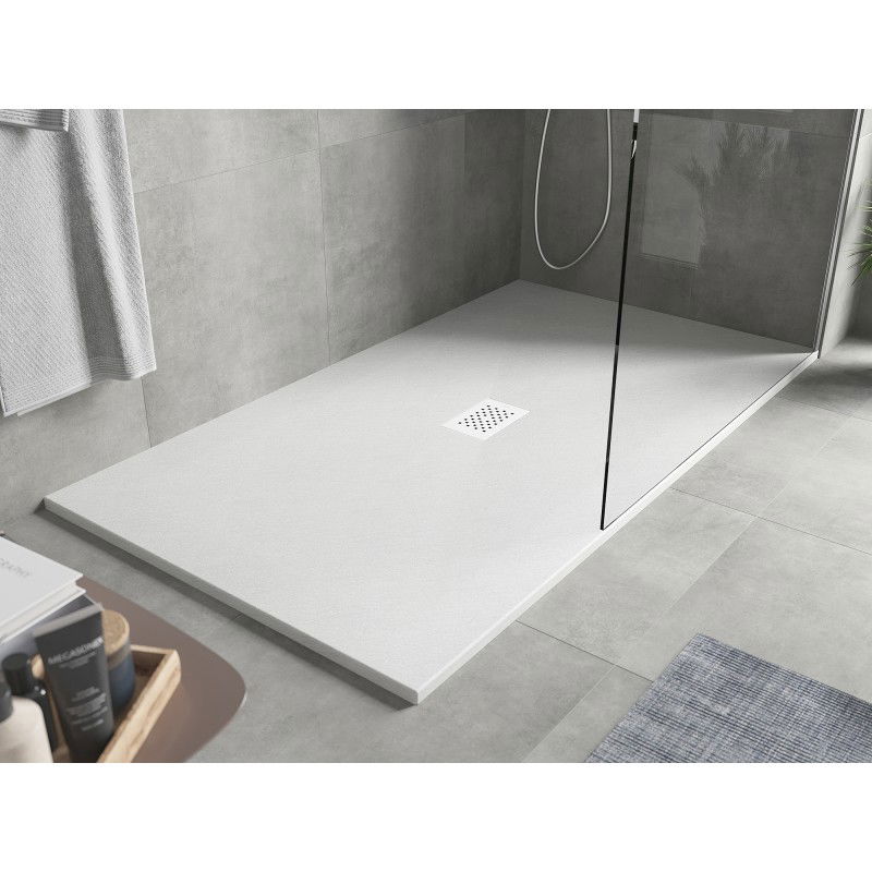 Mexen Hugo rectangular shower tray SMC 160 x 100 cm, white, white cover - 42101016-W
