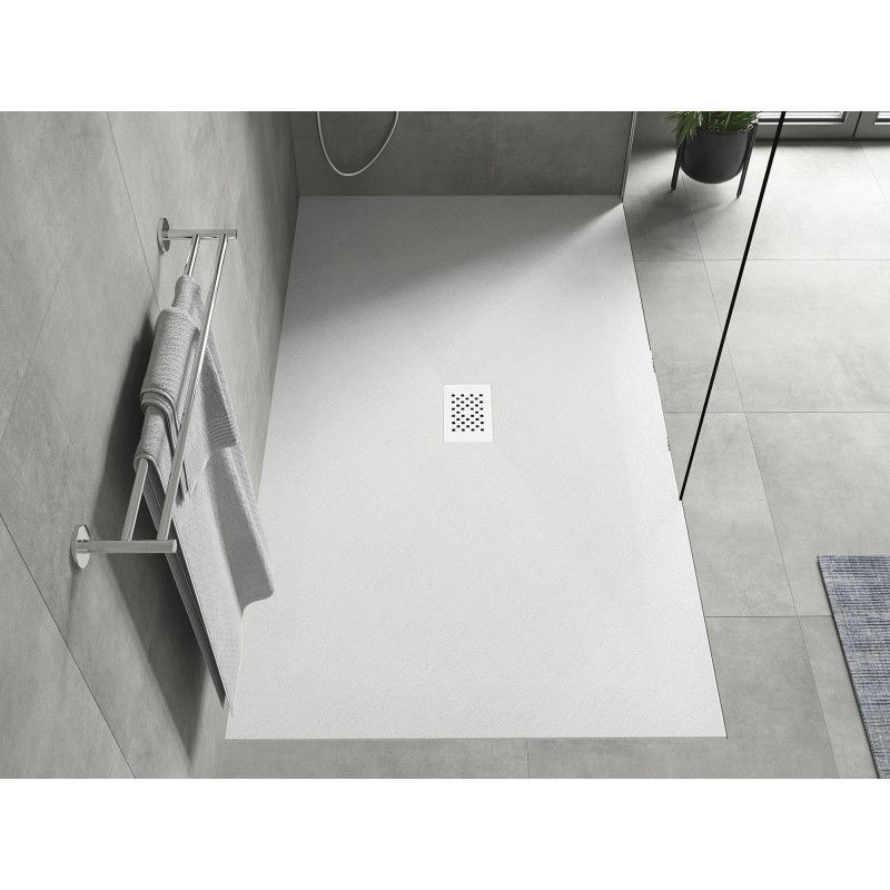 Mexen Hugo rectangular shower tray SMC 160 x 100 cm, white, white cover - 42101016-W