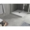 Mexen Hugo square SMC shower tray 100 x 100 cm, white, inox cover - 42101010-X