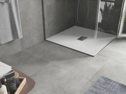 Mexen Hugo square SMC shower tray 100 x 100 cm, white, inox cover - 42101010-X