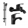 Mexen Fabia DB62 bath set, black - 746503DB62-70