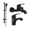 Mexen Fabia DB62 bathtub set, Black - 746503DB62-70