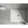 Mexen Hugo rectangular SMC shower tray 110 x 100 cm, white, inox cover - 42101011-X