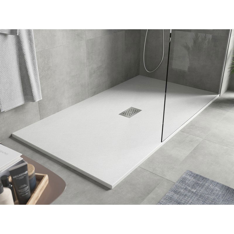 Mexen Hugo rectangular shower tray SMC 200 x 100 cm, white, inox cover - 42101020-X