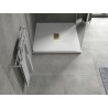 Mexen Hugo SMC Square Shower Tray 100 x 100 cm, White, Gold Cover - 42101010-G