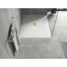 Mexen Hugo rectangular SMC shower tray 110 x 100 cm, white, gold cover - 42101011-G