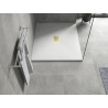 Mexen Hugo rectangular SMC shower tray 110 x 100 cm, white, gold cover - 42101011-G