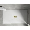 Mexen Hugo rectangular SMC shower tray 160 x 100 cm, white, gold cover - 42101016-G