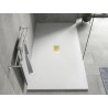 Mexen Hugo rectangular SMC shower tray 180 x 100 cm, white, gold cover - 42101018-G
