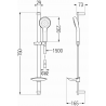 Mexen Fabia DB05 bath set, chrome - 746503DB05-00