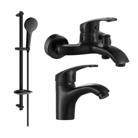 Mexen Fabia DB05 bathtub set, Black - 746503DB05-70