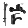 Mexen Fabia DB05 bathtub set, Black - 746503DB05-70