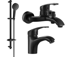 Mexen Fabia DB05 bath set, black - 746503DB05-70