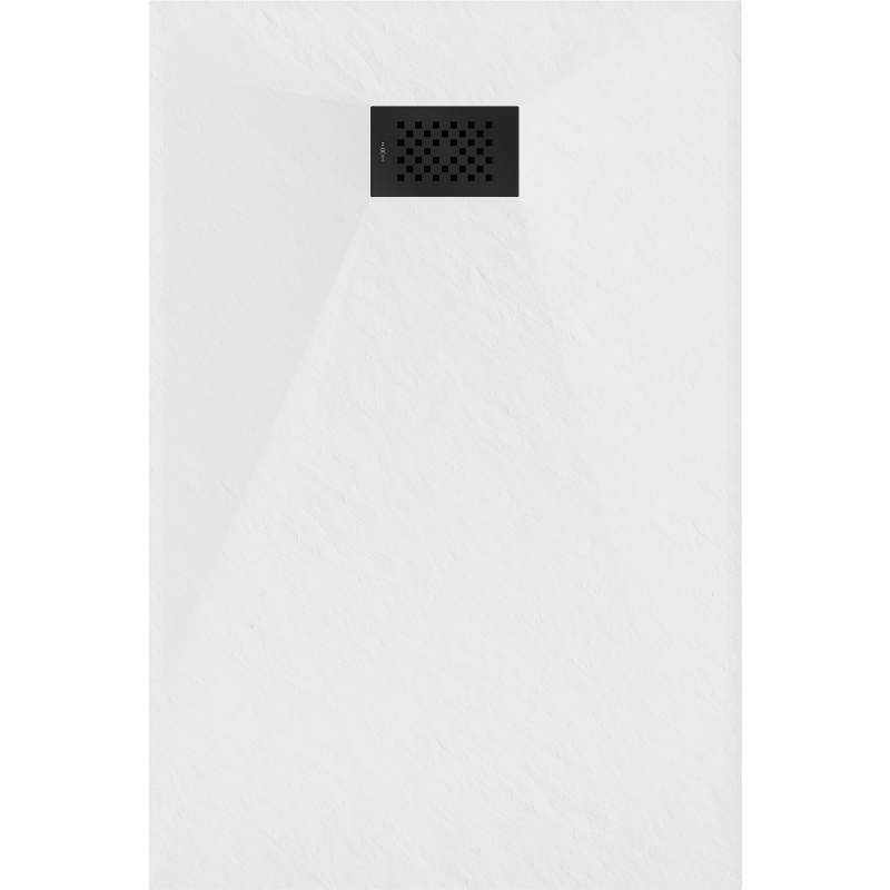 Mexen Hugo rectangular SMC shower tray 130 x 70 cm, white, black cover - 42107013-B
