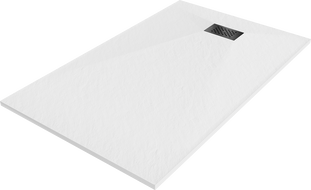 Mexen Hugo rectangular SMC shower tray 140 x 70 cm, white, black cover - 42107014-B