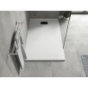 Mexen Hugo rectangular SMC shower tray 160 x 70 cm, white, black cover - 42107016-B