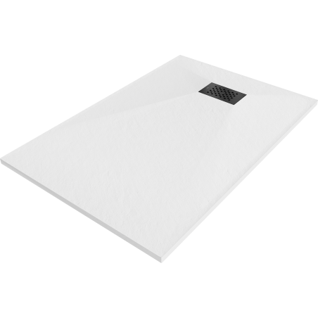 Mexen Hugo rectangular SMC shower tray 100 x 80 cm, white, black cover - 42108010-B