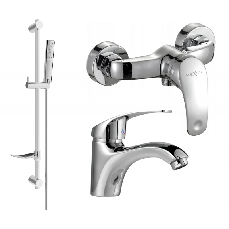 Mexen Fabia DF72 shower set, Chrome - 746504DF72-00