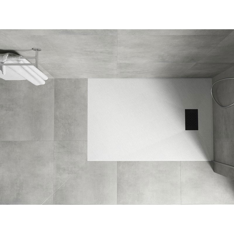 Mexen Hugo SMC rectangular shower tray 120 x 80 cm, white, black cover - 42108012-B