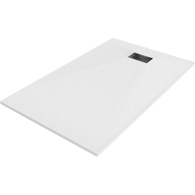 Mexen Hugo rectangular shower tray SMC 140 x 80 cm, white, black cover - 42108014-B