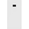 Mexen Hugo rectangular shower tray SMC 180 x 80 cm, white, black trim - 42108018-B