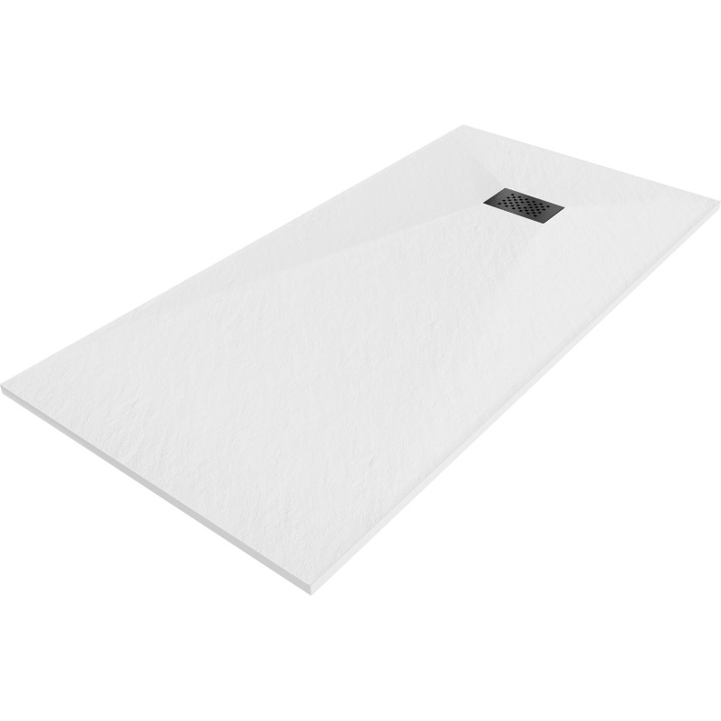 Mexen Hugo rectangular SMC shower tray 180 x 80 cm, white, black cover - 42108018-B