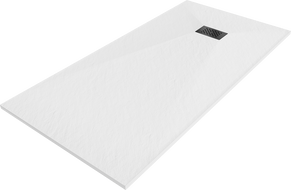 Mexen Hugo rectangular shower tray SMC 180 x 80 cm, white, black trim - 42108018-B