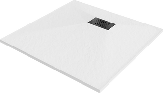 Mexen Hugo SMC Square Shower Tray 90 x 90 cm, White, Black Cover - 42109090-B