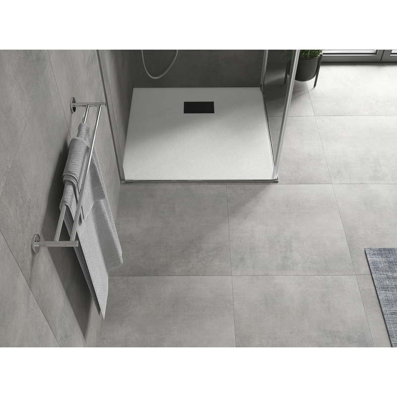Mexen Hugo SMC Square Shower Tray 90 x 90 cm, White, Black Cover - 42109090-B