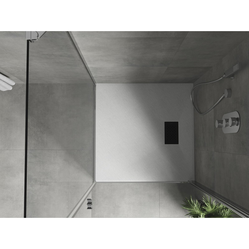 Mexen Hugo SMC Square Shower Tray 90 x 90 cm, White, Black Cover - 42109090-B