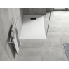 Mexen Hugo rectangular SMC shower tray 100 x 90 cm, white, black cover - 42109010-B