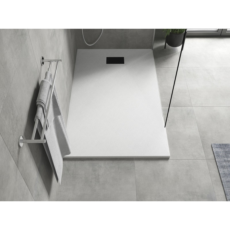 Mexen Hugo rectangular SMC shower tray 150 x 90 cm, white, black cover - 42109015-B