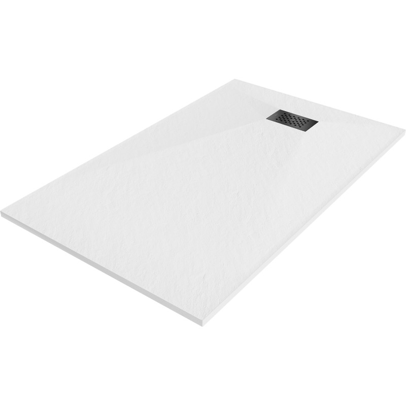 Mexen Hugo rectangular SMC shower tray 150 x 90 cm, white, black cover - 42109015-B