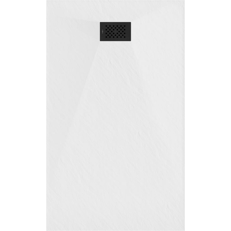 Mexen Hugo rectangular SMC shower tray 150 x 90 cm, white, black cover - 42109015-B