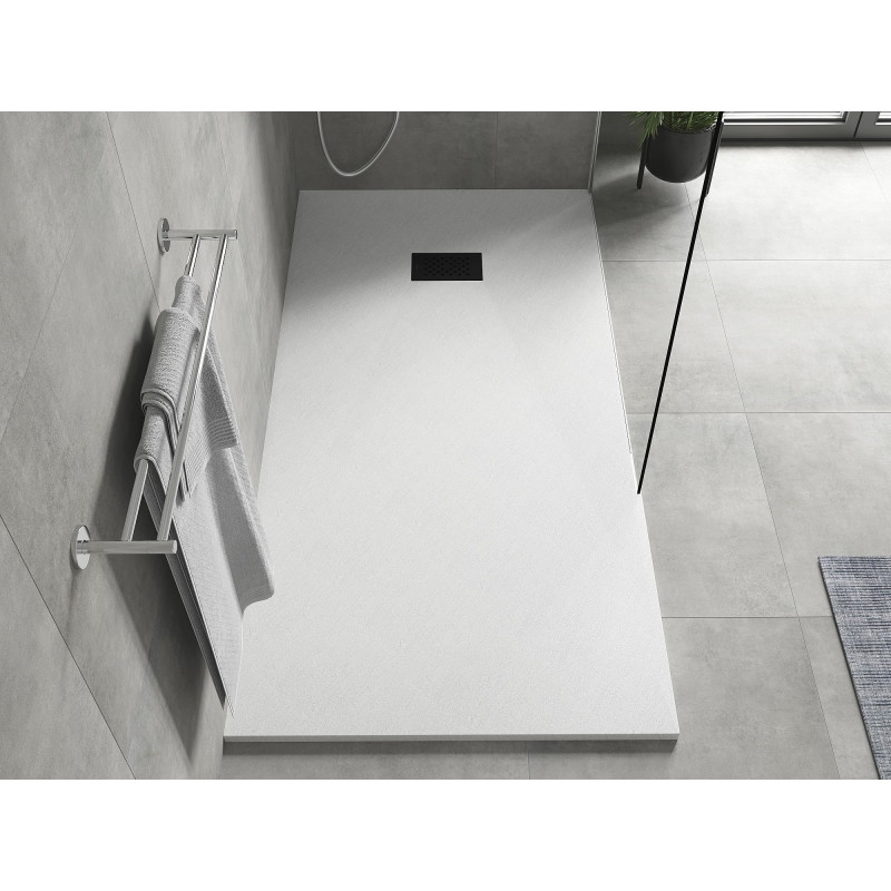 Mexen Hugo rectangular SMC shower tray 170 x 90 cm, white, black cover - 42109017-B